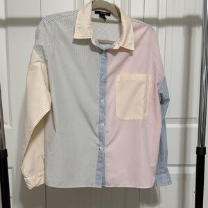 Forever 21 Pastel Striped Womens  Shirt